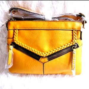 Women ladies summer crossbody purse clutch yellow